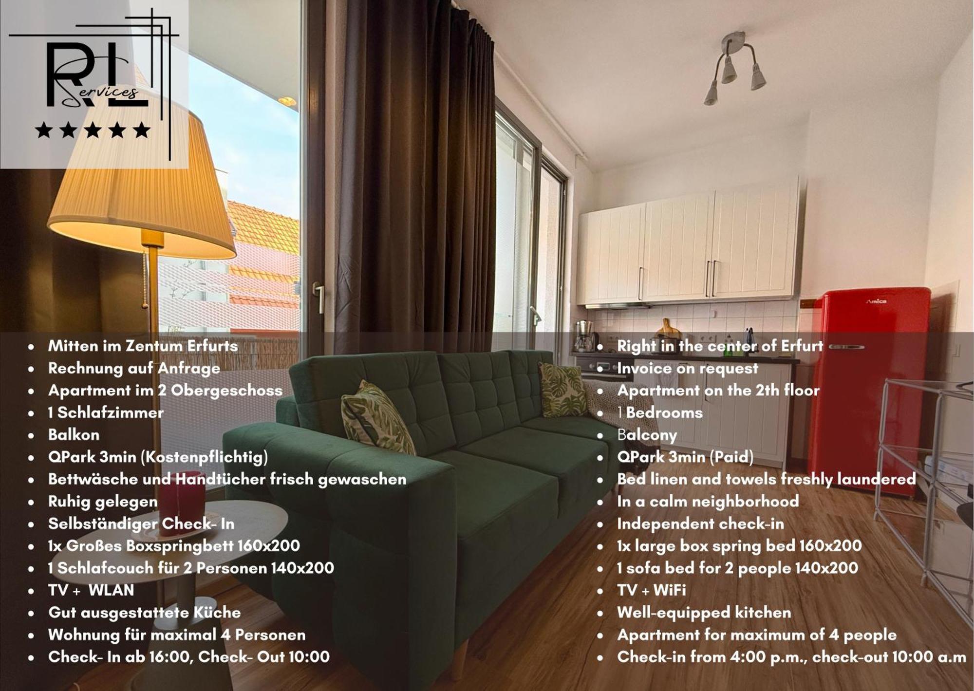 Balkon, Zentral, Modern, Erfurt City エクステリア 写真